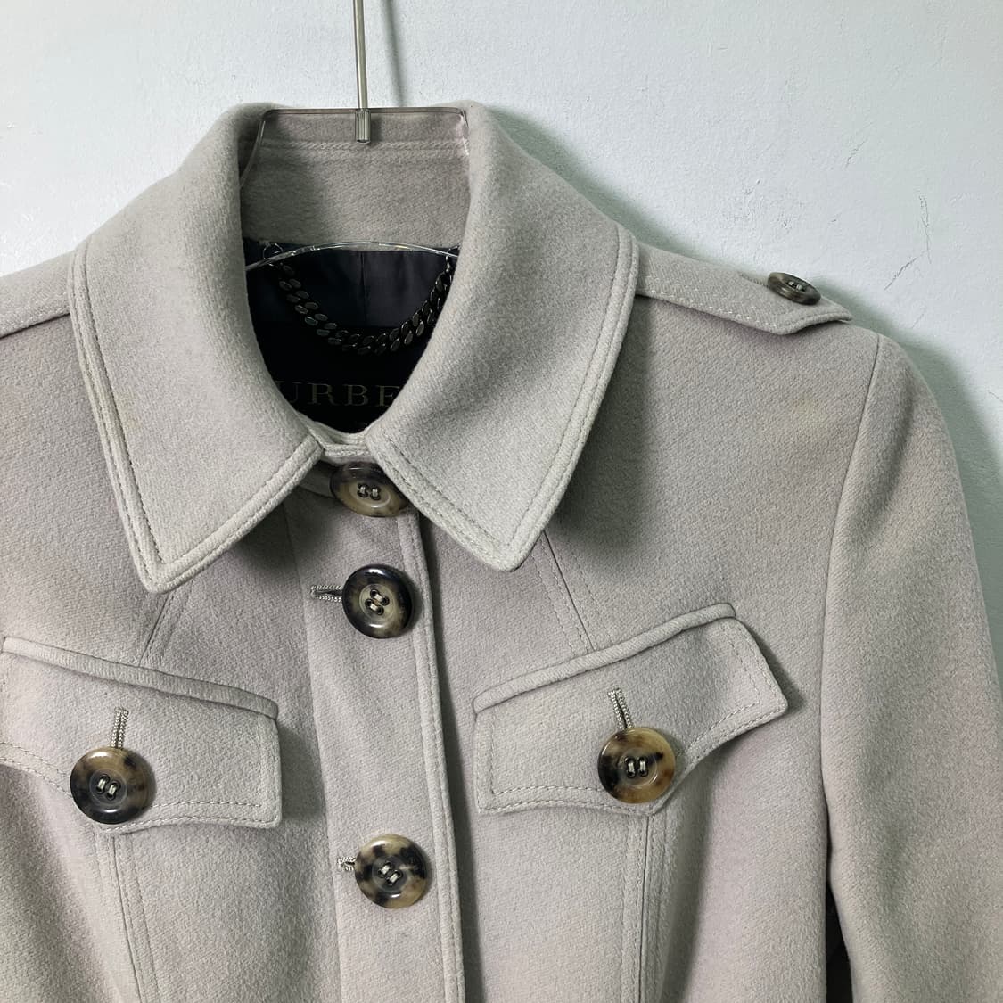 버버리 캐시미어 롱 트렌치 코트 38 상품이미지4