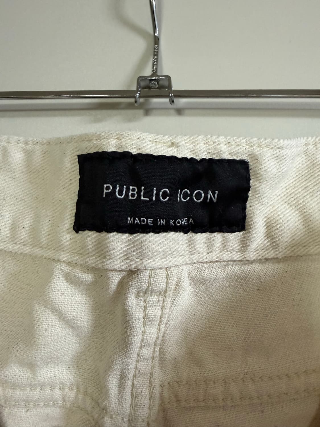 [정가 6.8만] 퍼블릭 아이콘 롱 와이드 데님 (크림/M사이즈) 상품이미지2