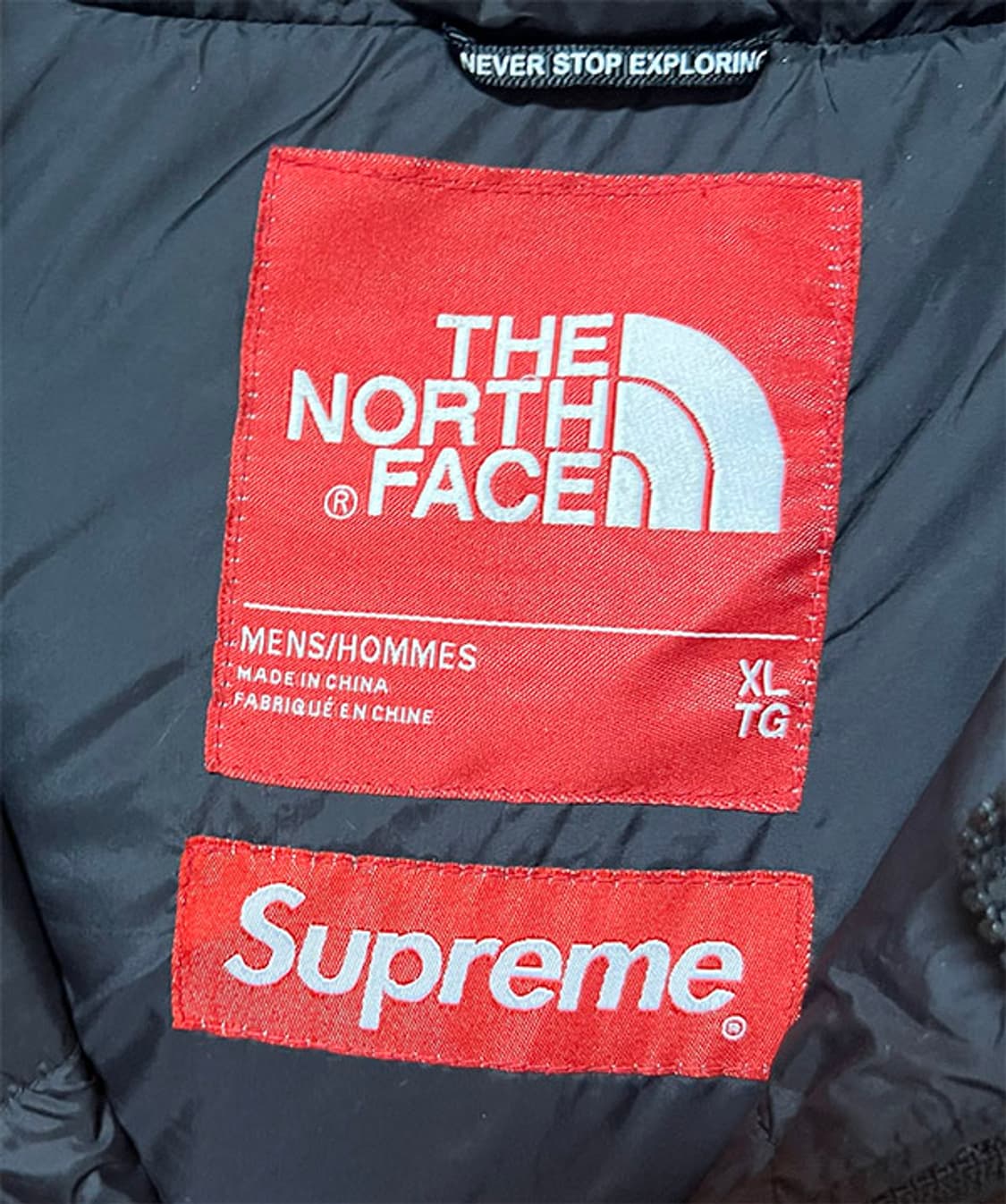 슈프림 노스페이스 파워오렌지 눕시 남자패딩 XL 105-110  상품이미지4