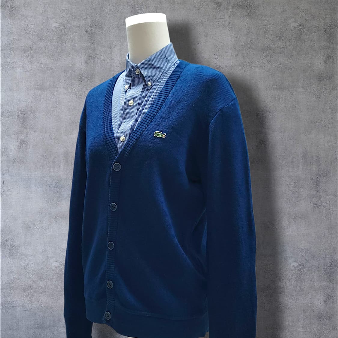 [100] 라코스테 딥블루 모 빈티지 니트 가디건 상품이미지3