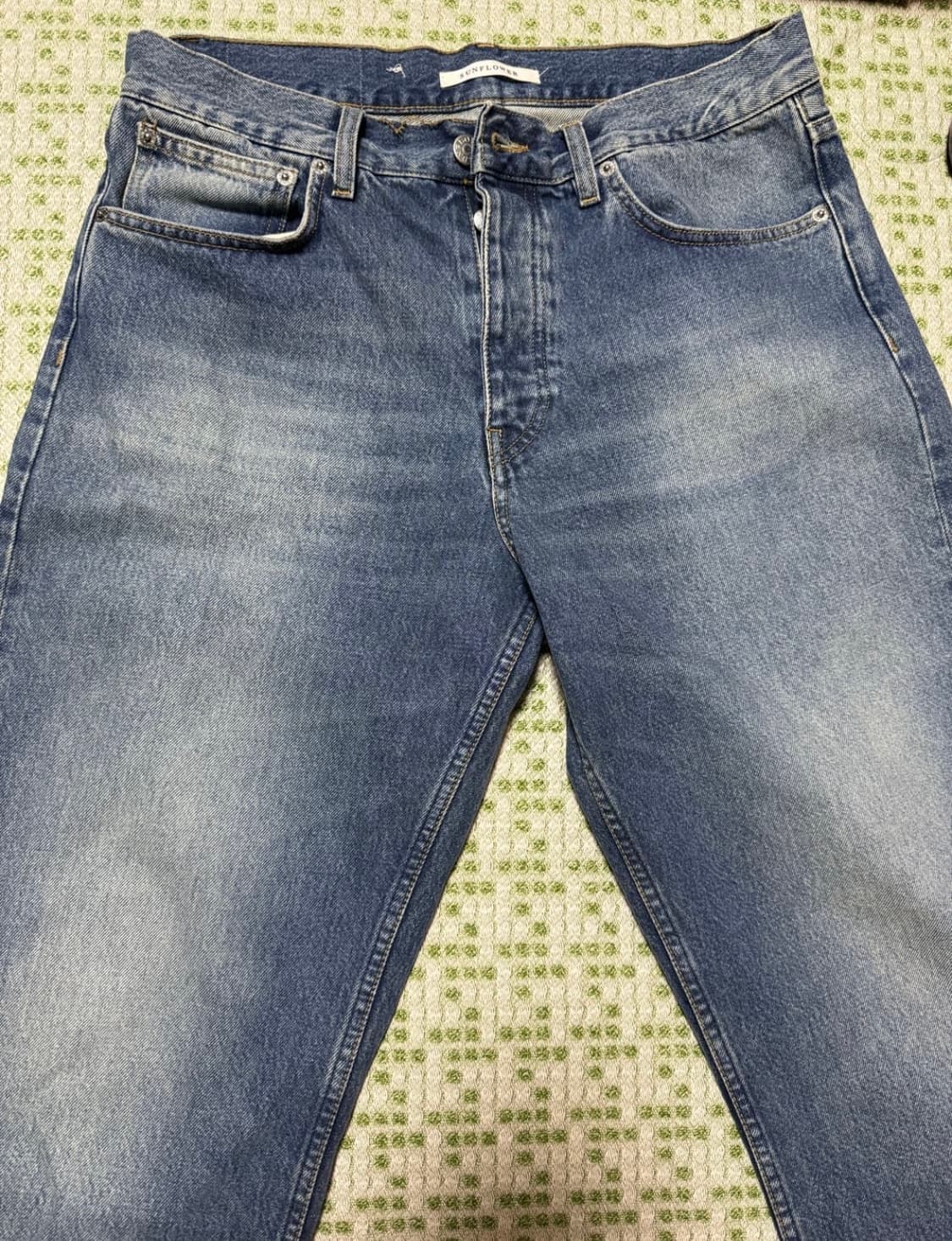 (준스텐드업 착용) 썬플라워 미드블루 루즈핏 데님 31/32 상품이미지2