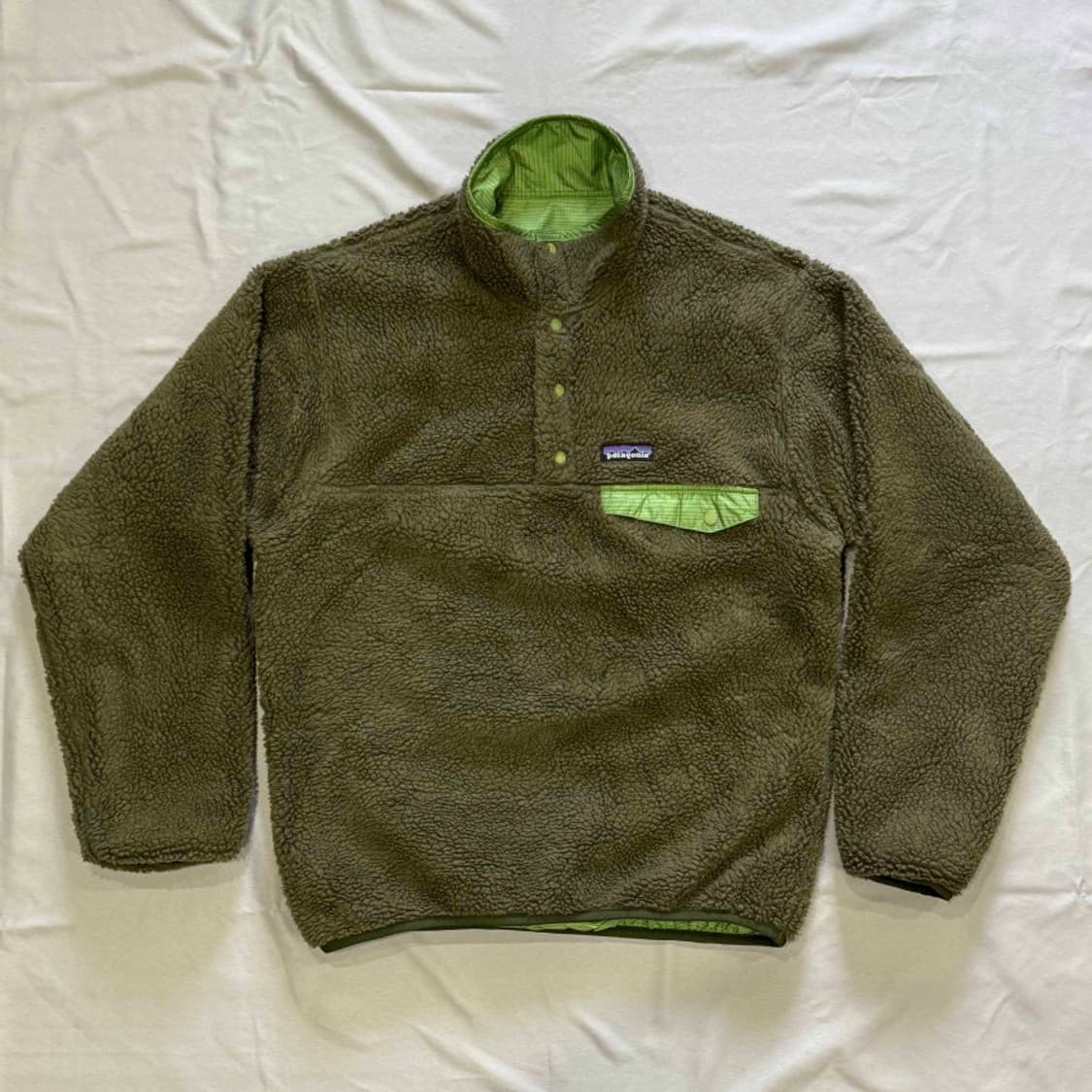 [S] 파타고니아 빈티지 글리세이드 리버시블 딥파일 신칠라 카키/그린 상품이미지1