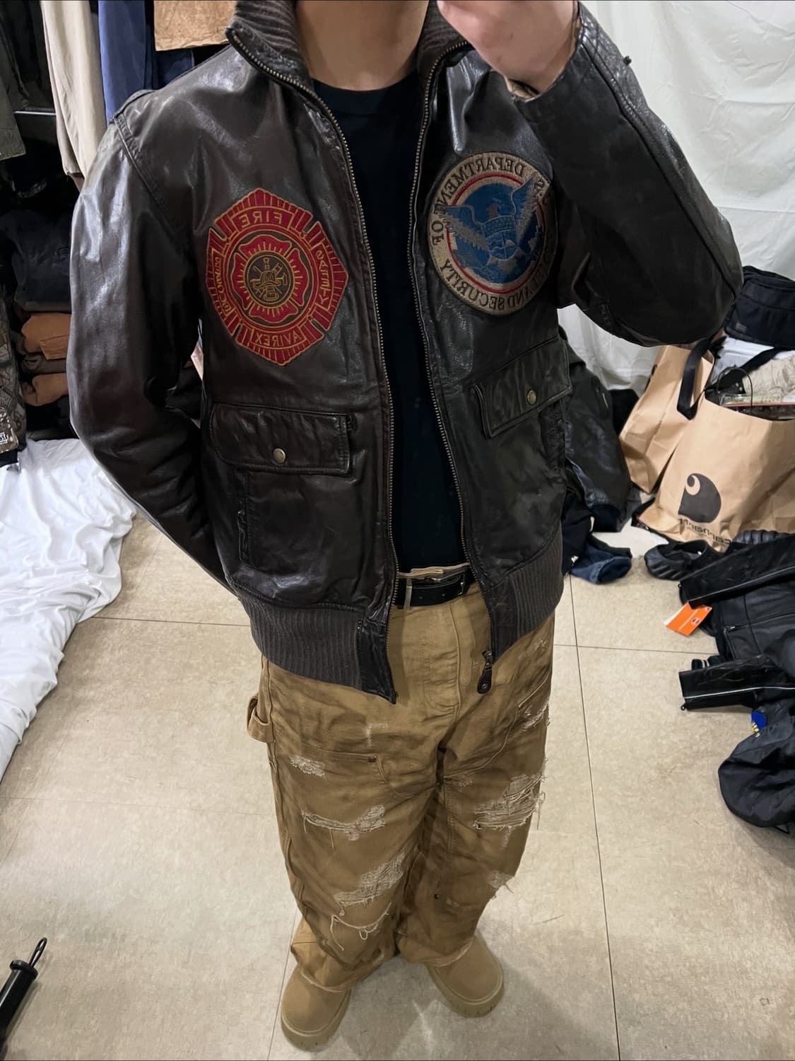 아비렉스 가죽 자켓 상품이미지4