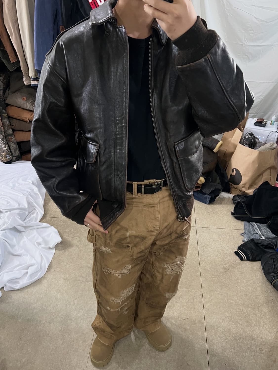 아비렉스 A-2 가죽자켓 상품이미지4