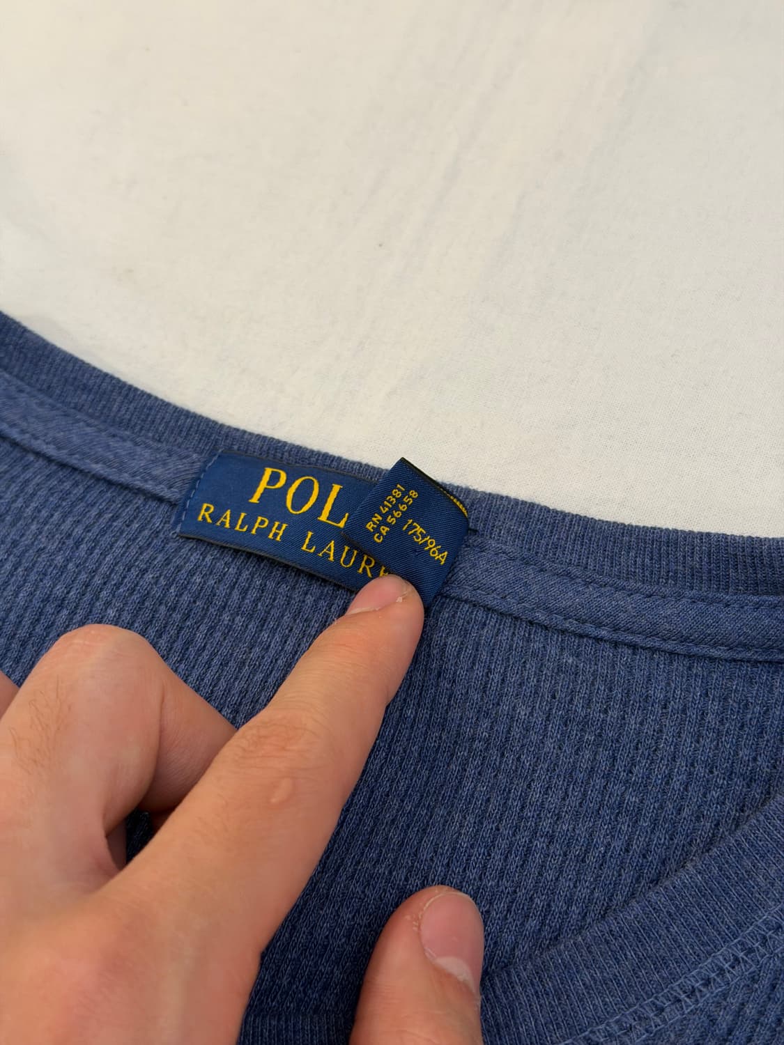 폴로 랄프로렌 와플 써멀 롱슬리브 네이비 블루 상품이미지4