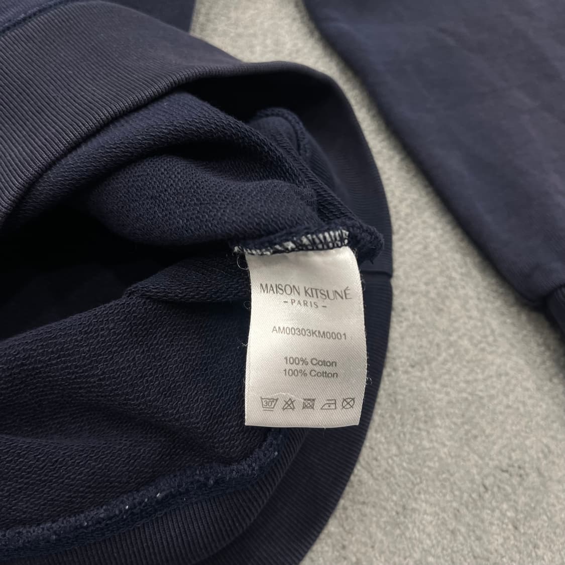 2XL 메종키츠네 폭스헤드 네이비 맨투맨 상품이미지5