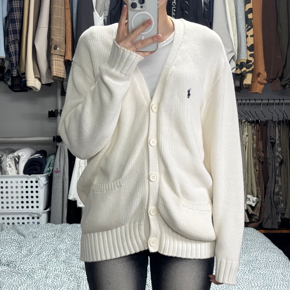 폴로 랄프로렌 브이넥 니트 가디건 상품이미지1