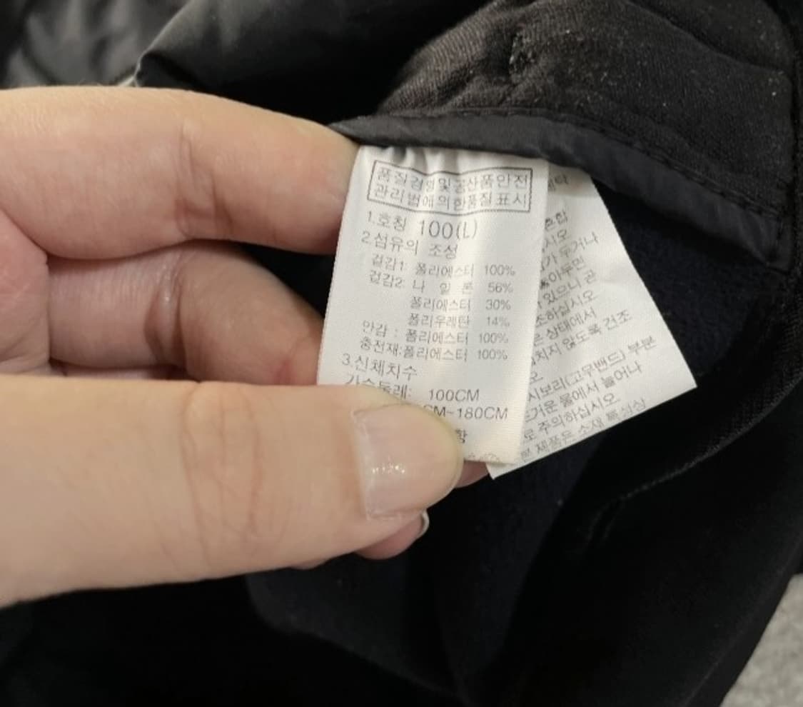 노스페이스 블랙 여자 방풍 자켓 100/L 상품이미지6