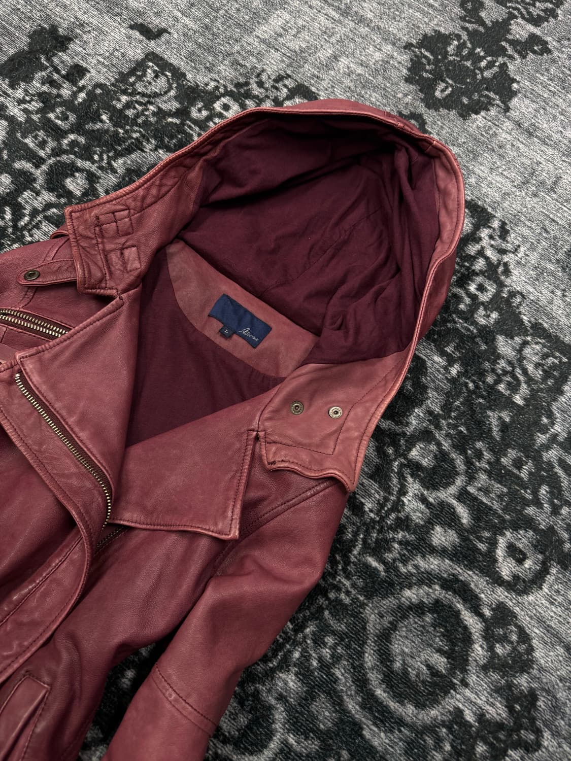 Avirex 00s plum vegatable leather jacket 상품이미지3