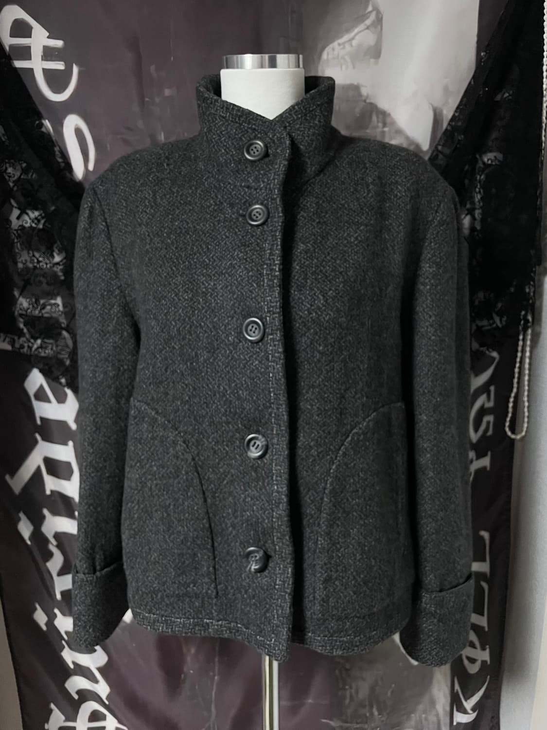 Jpn 빈티지 버튼 자켓 캐시미어 일녀모리걸스즈코히피코이세이오스나계 상품이미지1