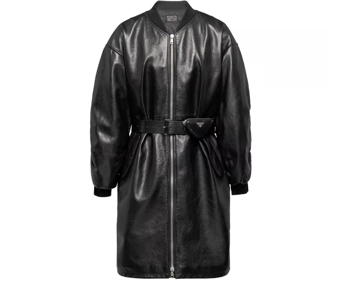 프라다 라프시몬스 고트레더 봄버 코트 상품이미지1