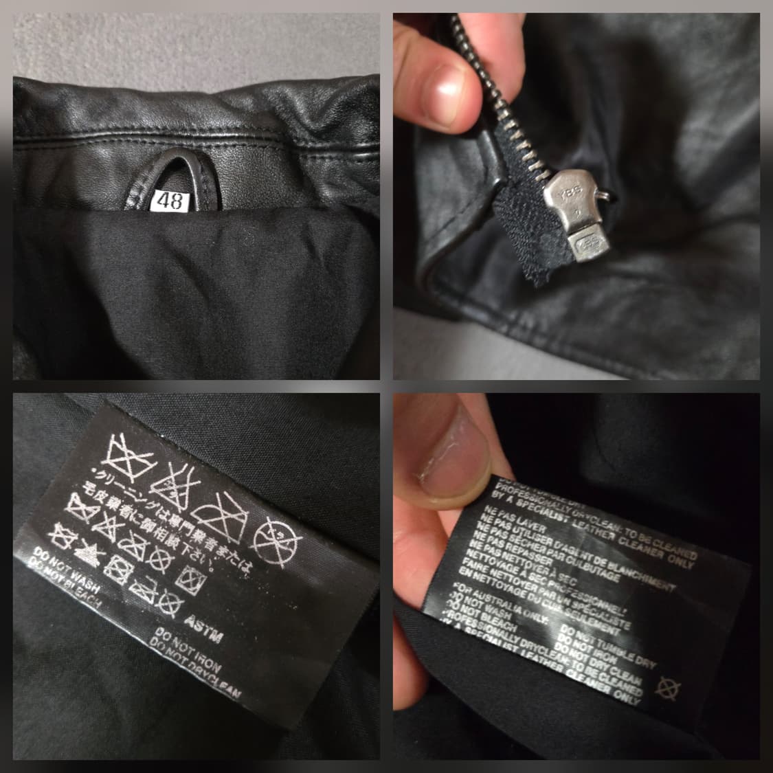 헬무트랭 아카이브 아시메트릭 바이커 램스킨 레더 크롭 자켓 44-55 상품이미지9