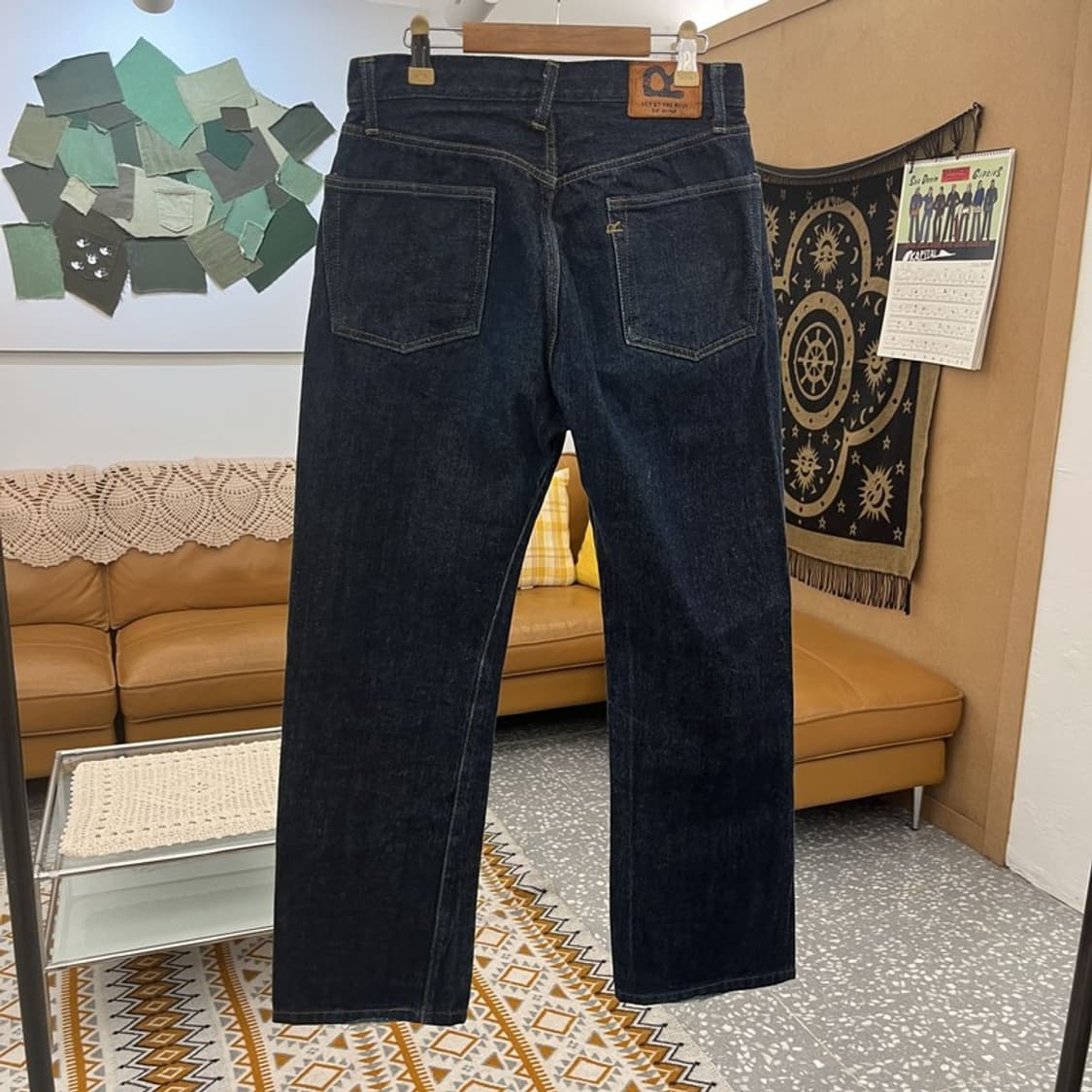 45RPM 빈티지 모던 캐주얼 진청 데님팬츠 31인치 C10805 상품이미지4