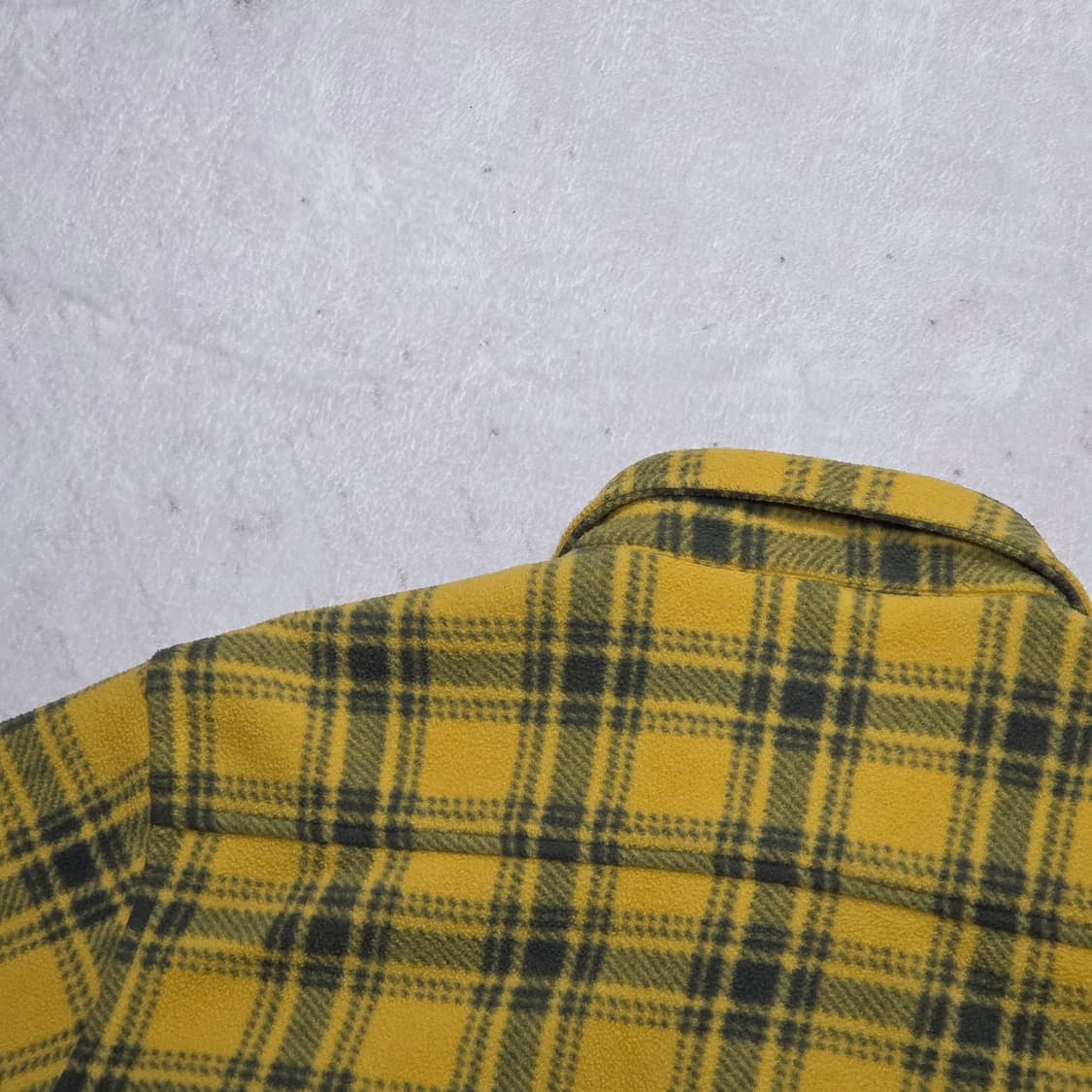 디자인 유나이티드 옐로우 체크 후리스 셔츠 상품이미지5