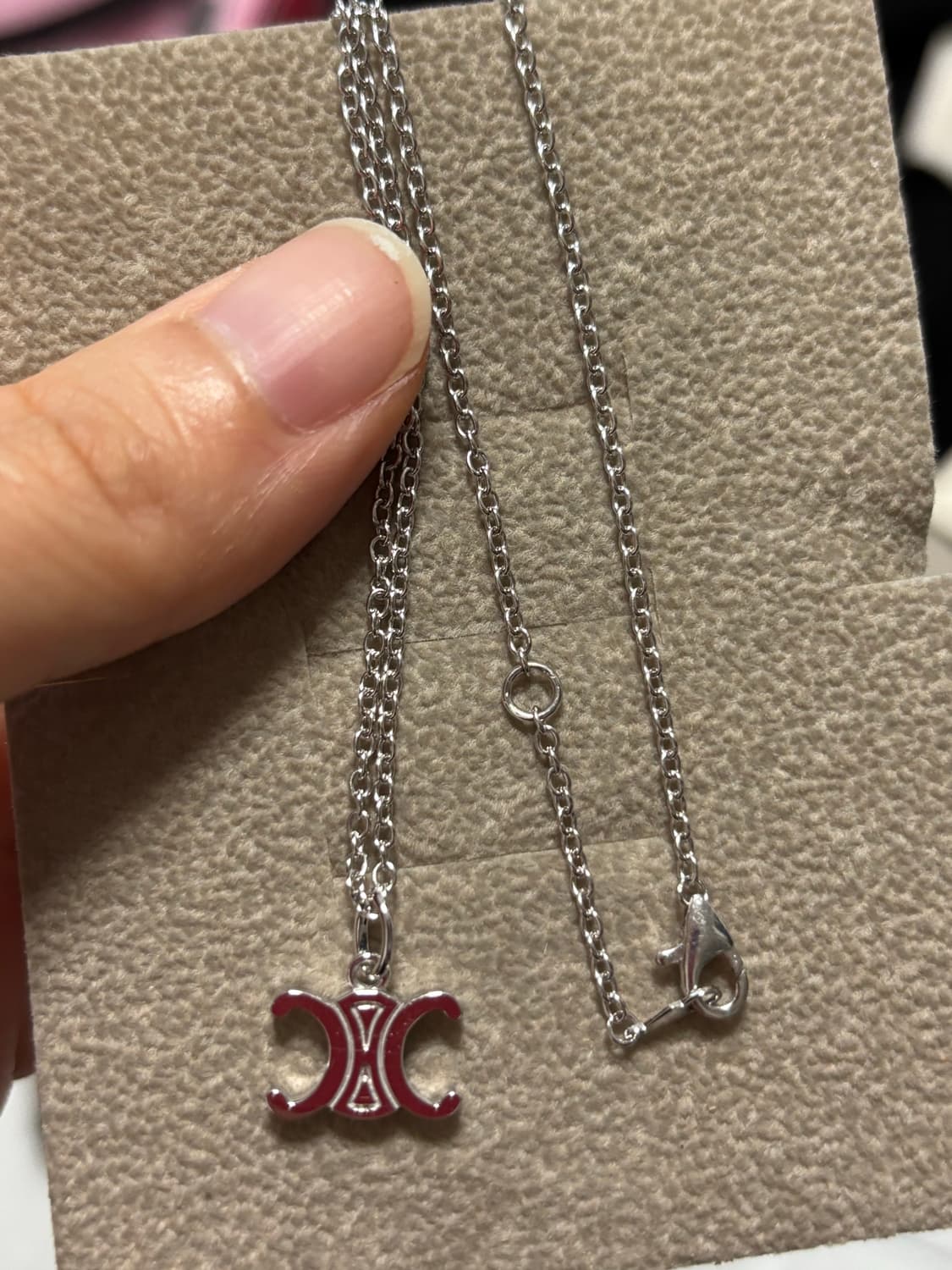 [새제품] 14k 셀린느 목걸이 화이트골드 상품이미지4