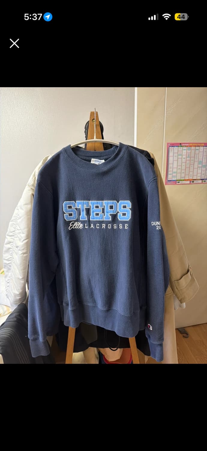 챔피언 리버스 위브 네이비 맨투맨 S 상품이미지1