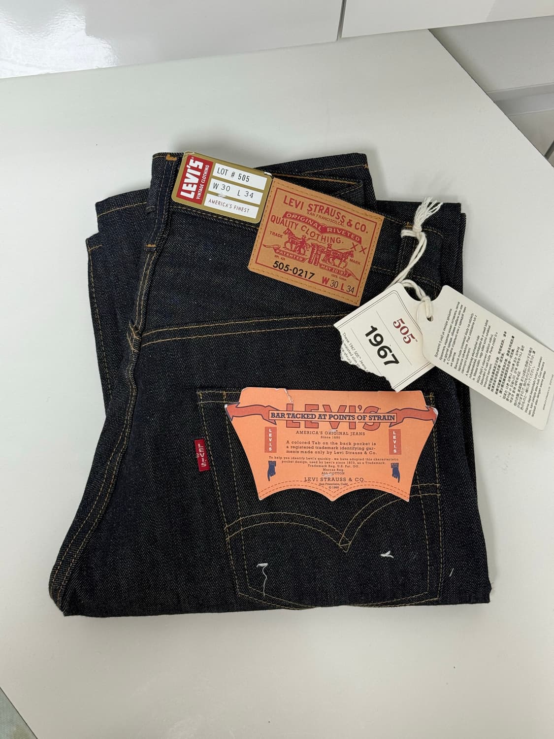 LVC 1967 505 레귤러 핏 셀비지 데님(W30/L34) 상품이미지1