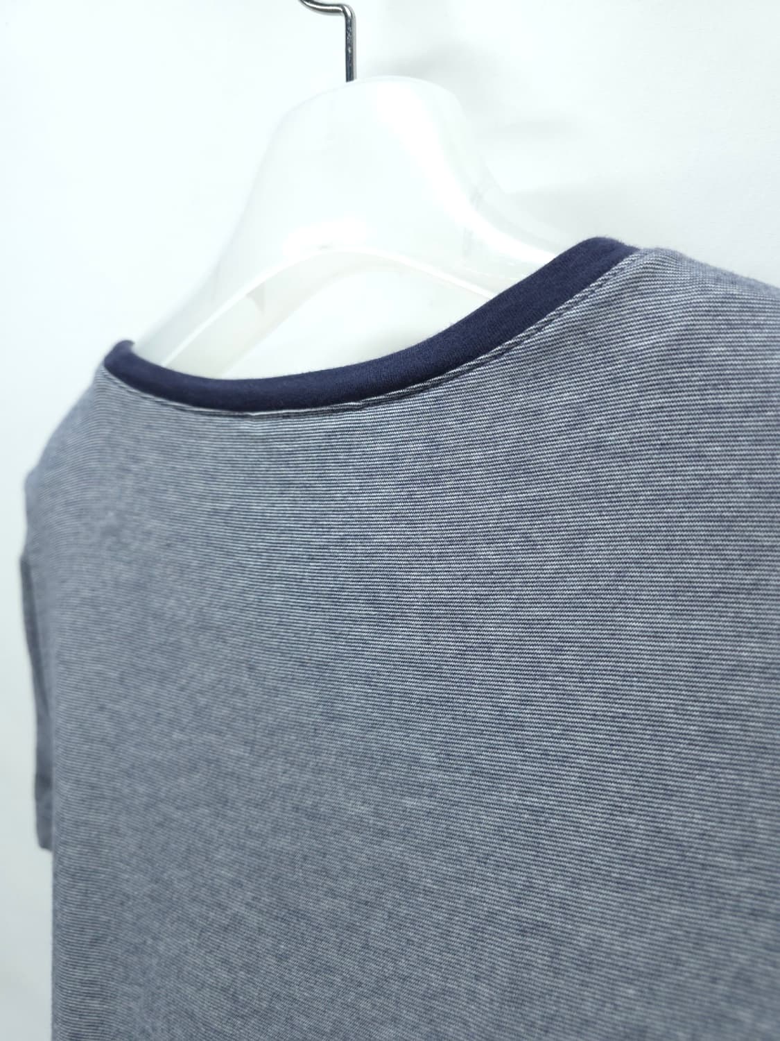 라코스테 남성 네이비 스트라이프 포켓 반팔 티셔츠(95) 상품이미지9