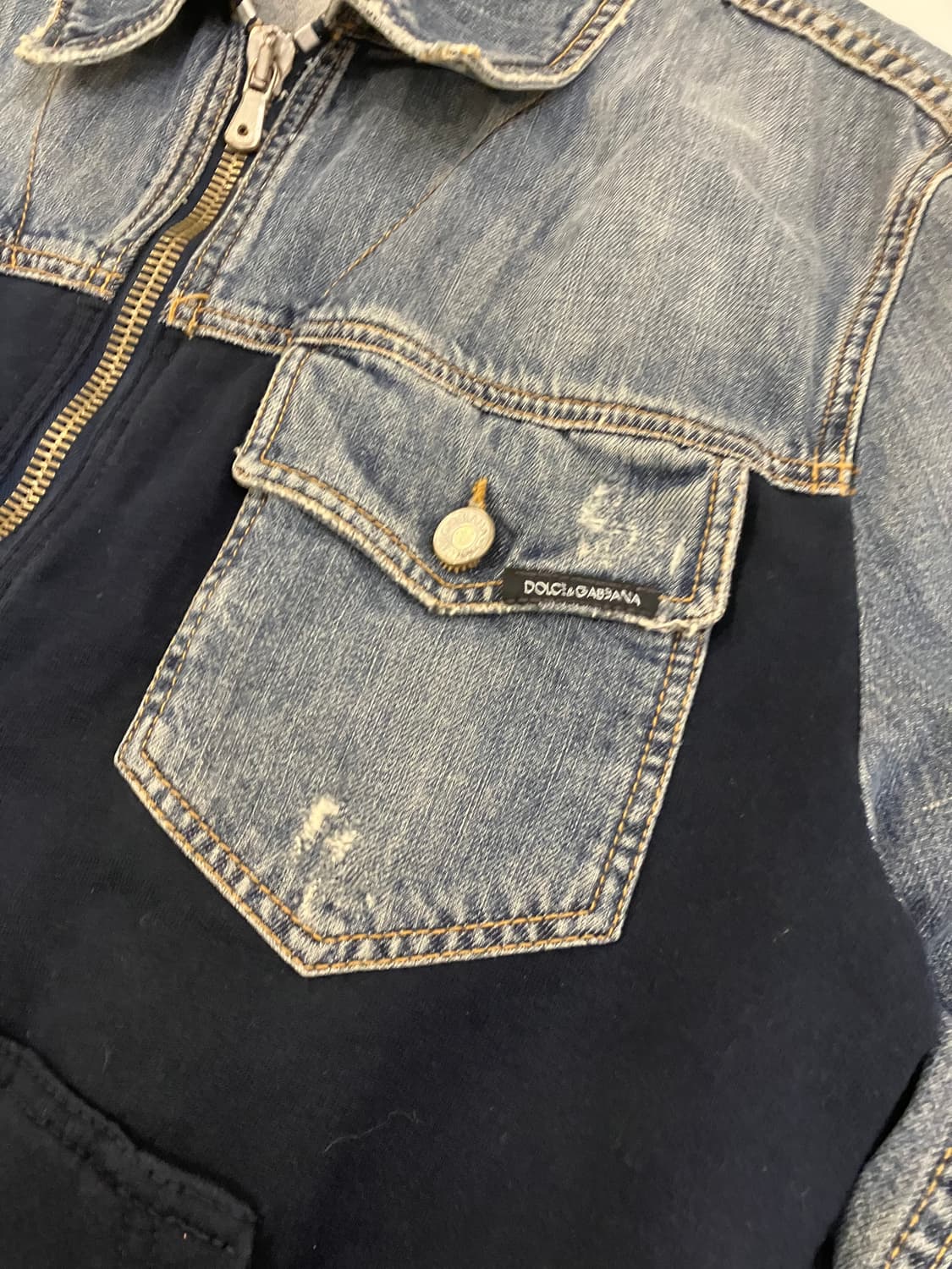 07FW 돌체앤가바나 아카이브 하이브리드 데님자켓 상품이미지2