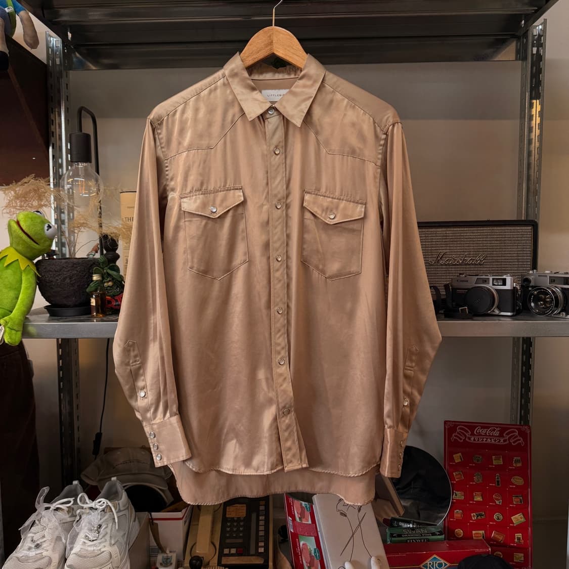 리틀빅 실키 텍스처 드레시 웨스턴 셔츠 상품이미지1