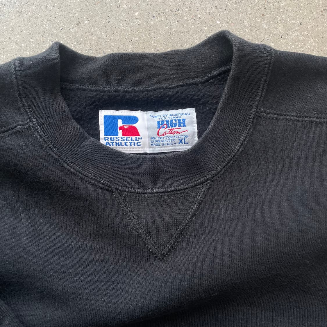 빈티지  러셀 애슬레틱 하이코튼 스웻셔츠 블랙 상품이미지3