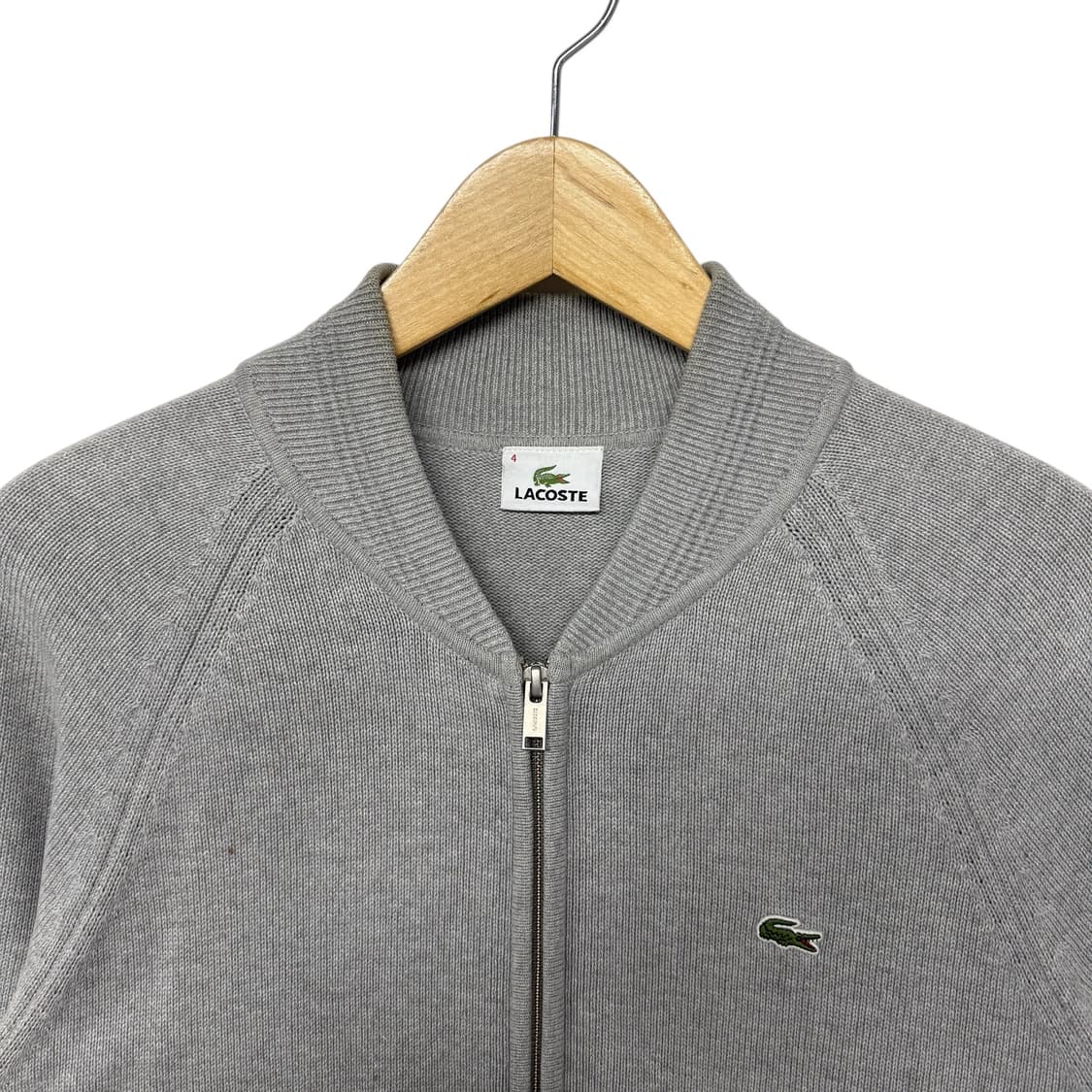 라코스테 로고 블루종 니트집업 상품이미지2