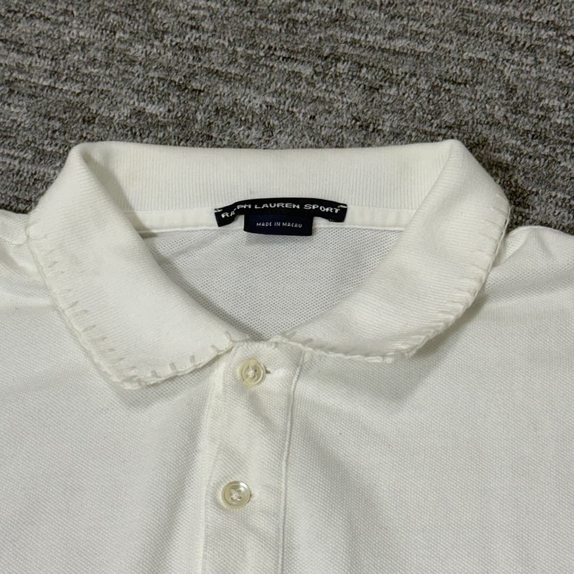 빈티지 폴로카라 반팔티 (White) | 스티치 커스텀제품 상품이미지6