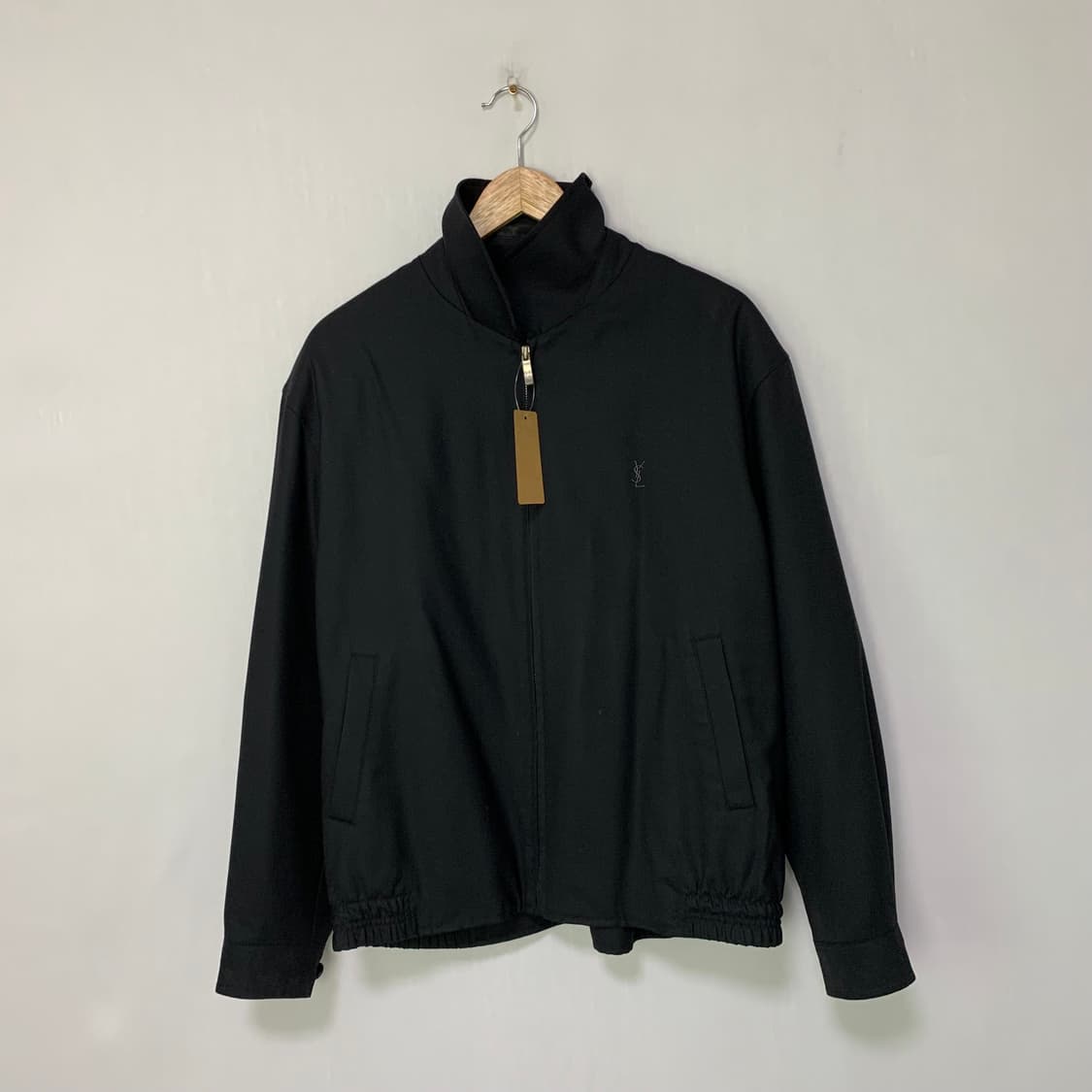 생로랑 뿌르 옴므 입생로랑 져지 집업 자켓 블랙 남성 105 빈티지 상품이미지1