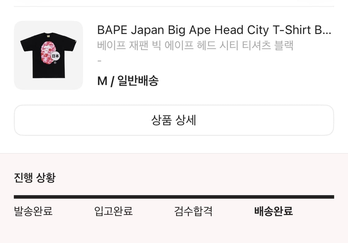 베이프 재팬 빅 에이프 헤드 시티 티셔츠 블랙 상품이미지2