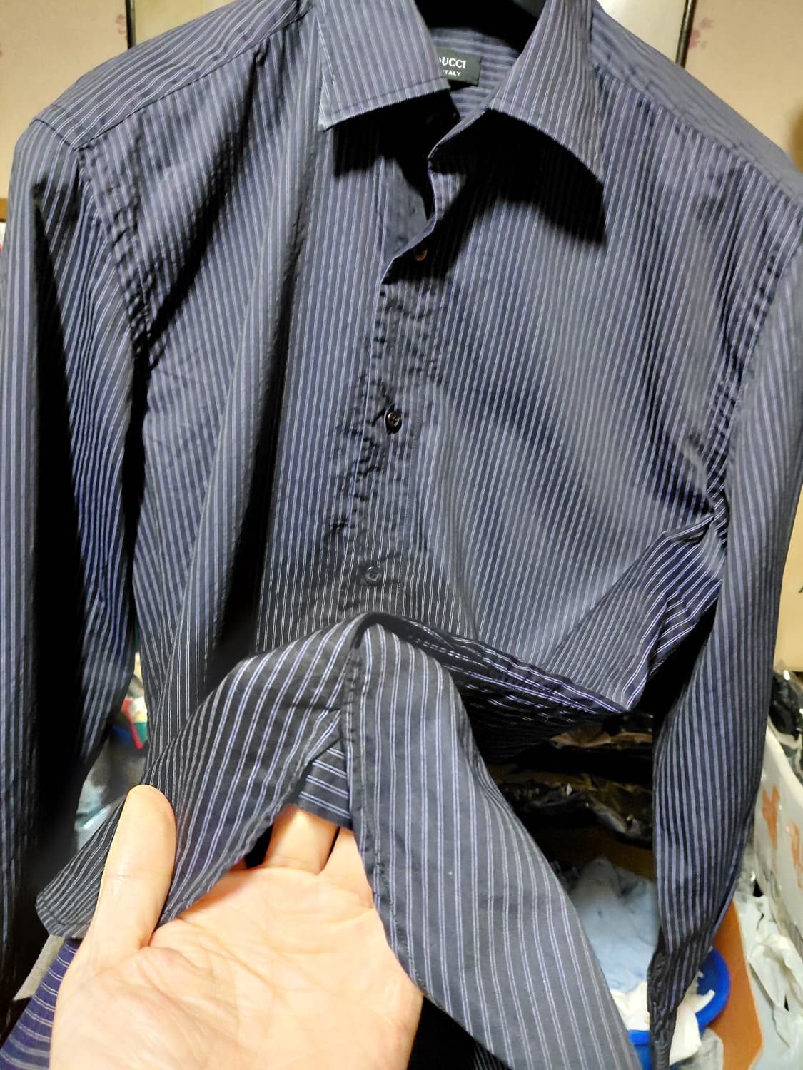 [GUIDUCCI](귀두치)코튼 스트라이프 셔츠 100사이즈  상품이미지9