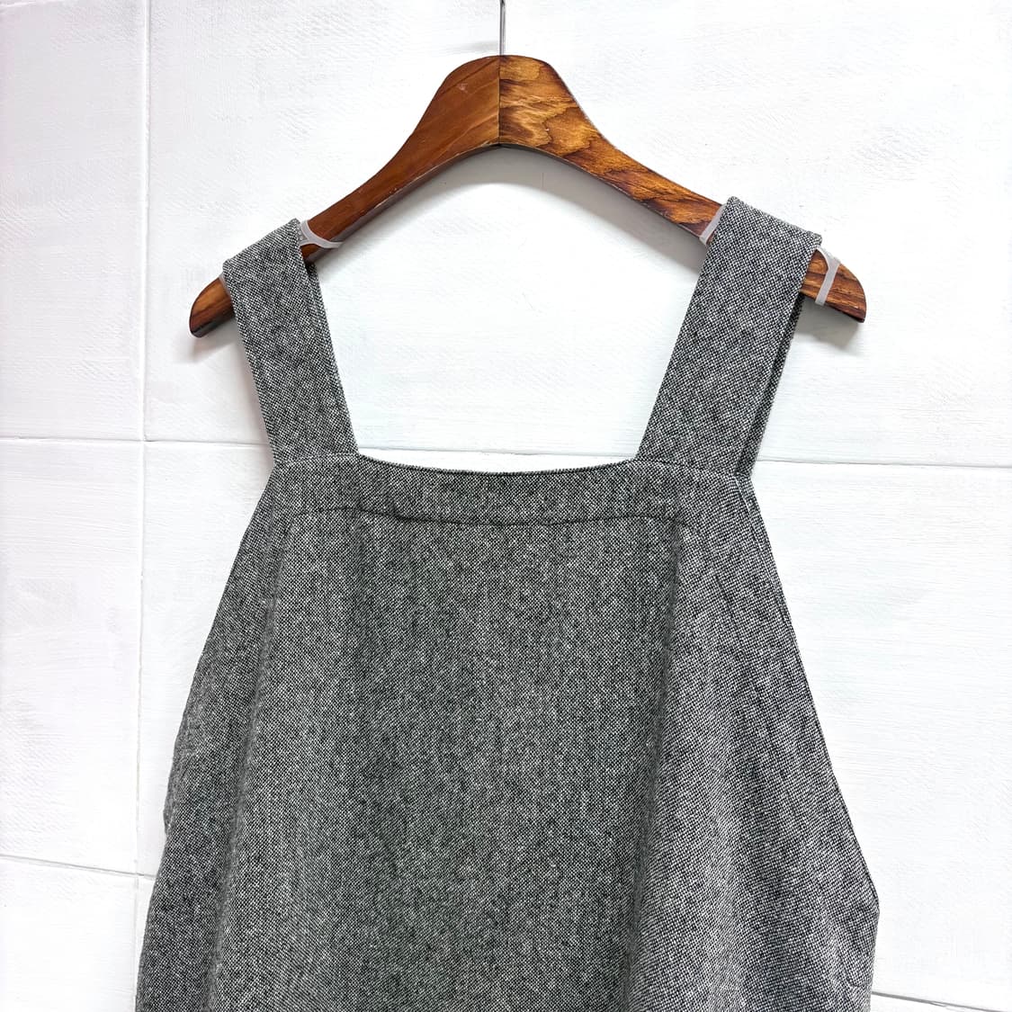 모리걸 보카시 그레이 울 언발 멜빵 원피스 JPN 상품이미지2