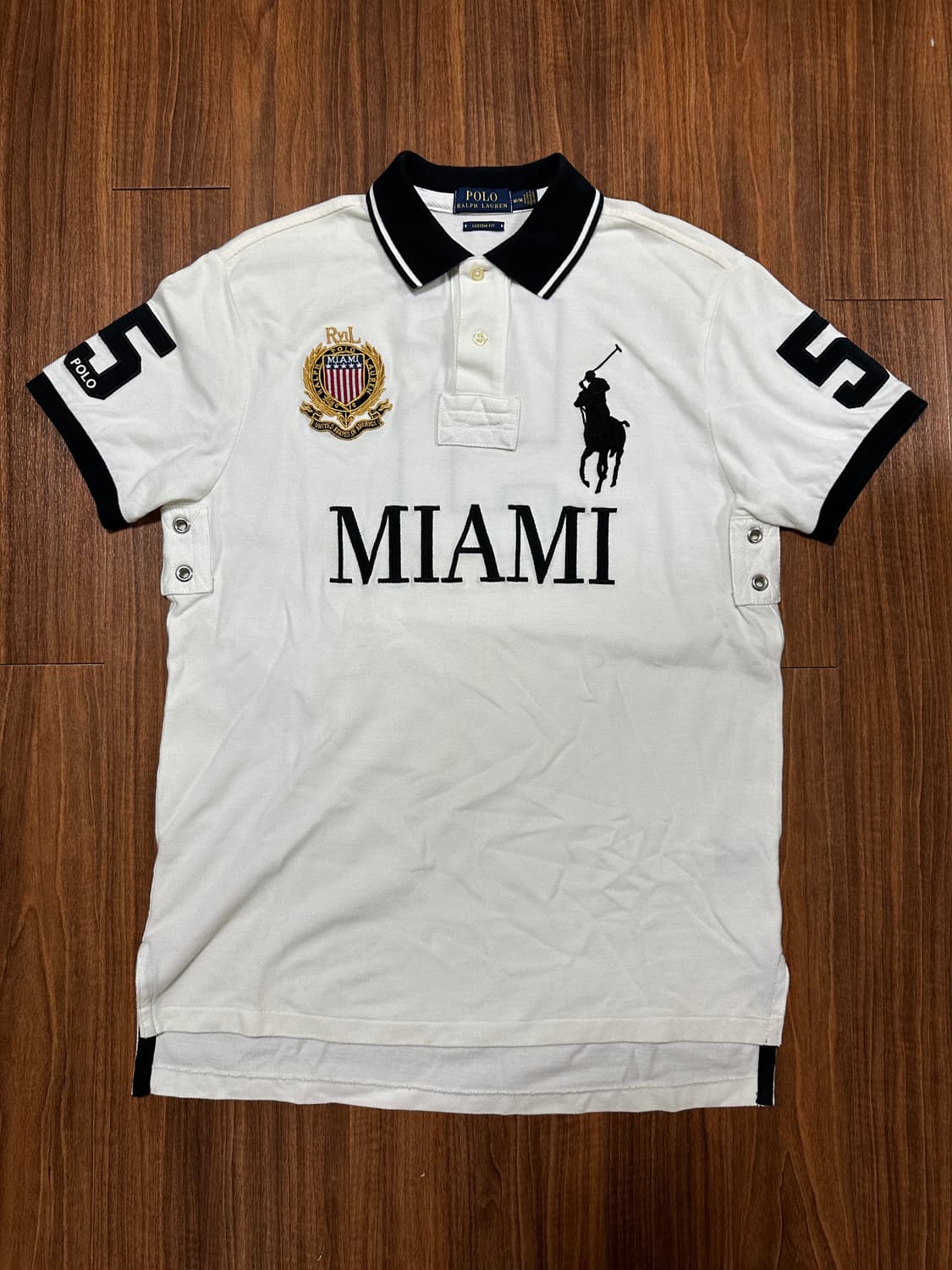 (M) 폴로 빅포니 마이애미 반팔 카라티셔츠 화이트 상품이미지2