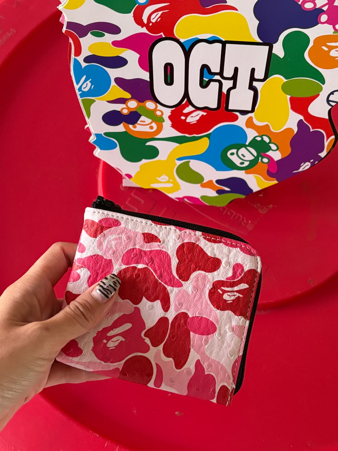 베이프 핑크지갑 상품이미지5