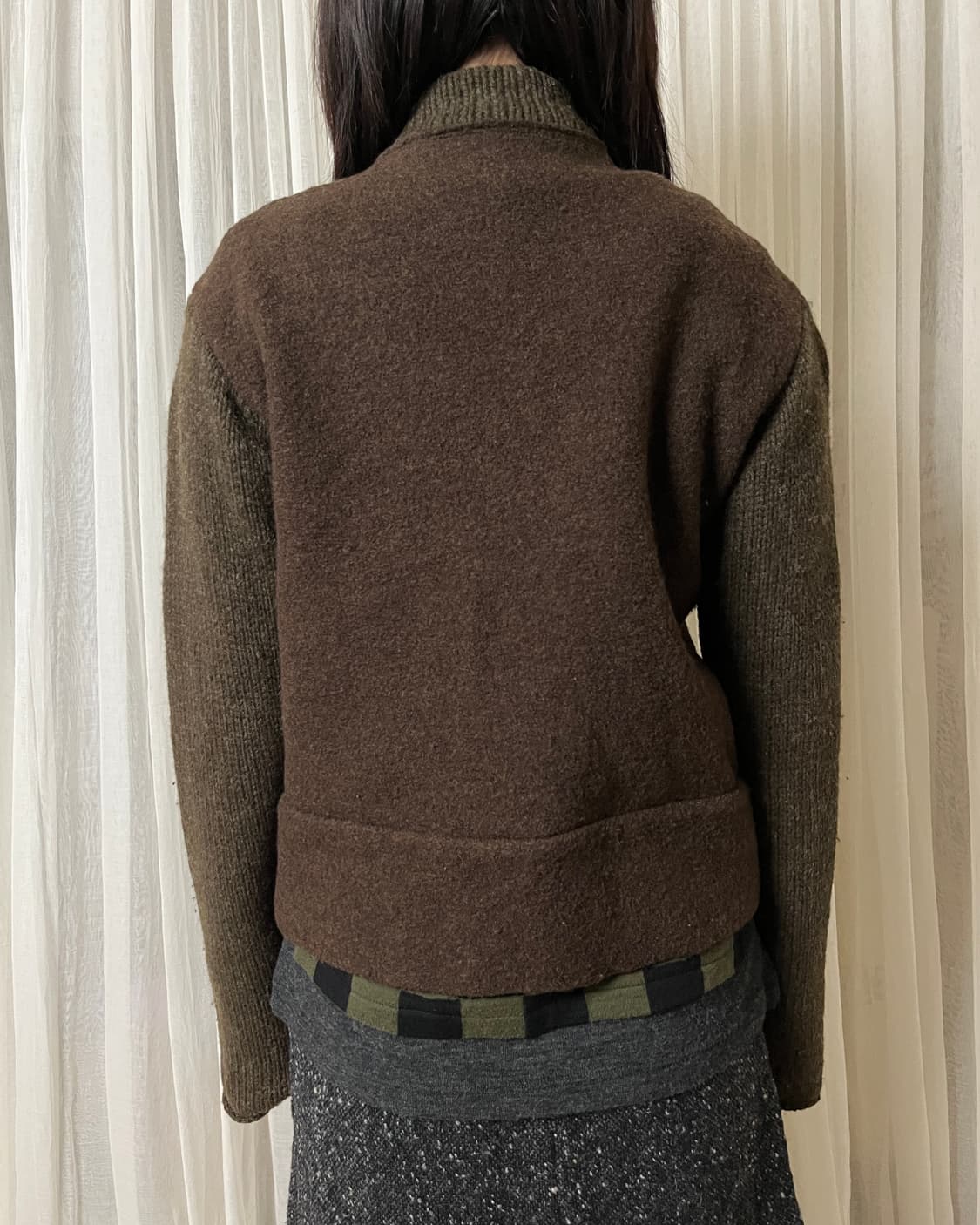 요지야마모토 니트 믹스 집업 자켓 Y’s yohji yamamoto 상품이미지2