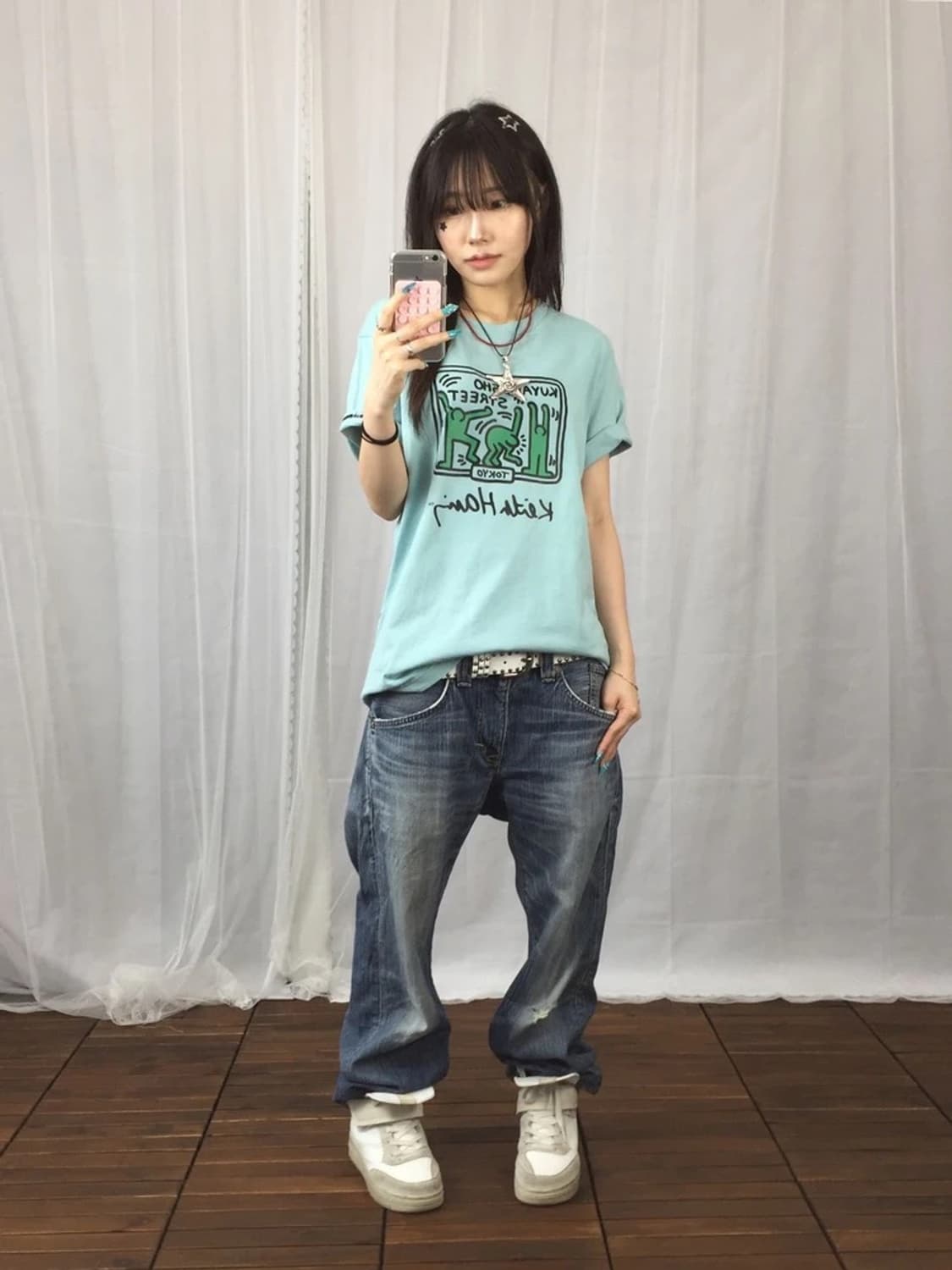 Uniqlo UT Keith Haring Blue Tee 상품이미지1