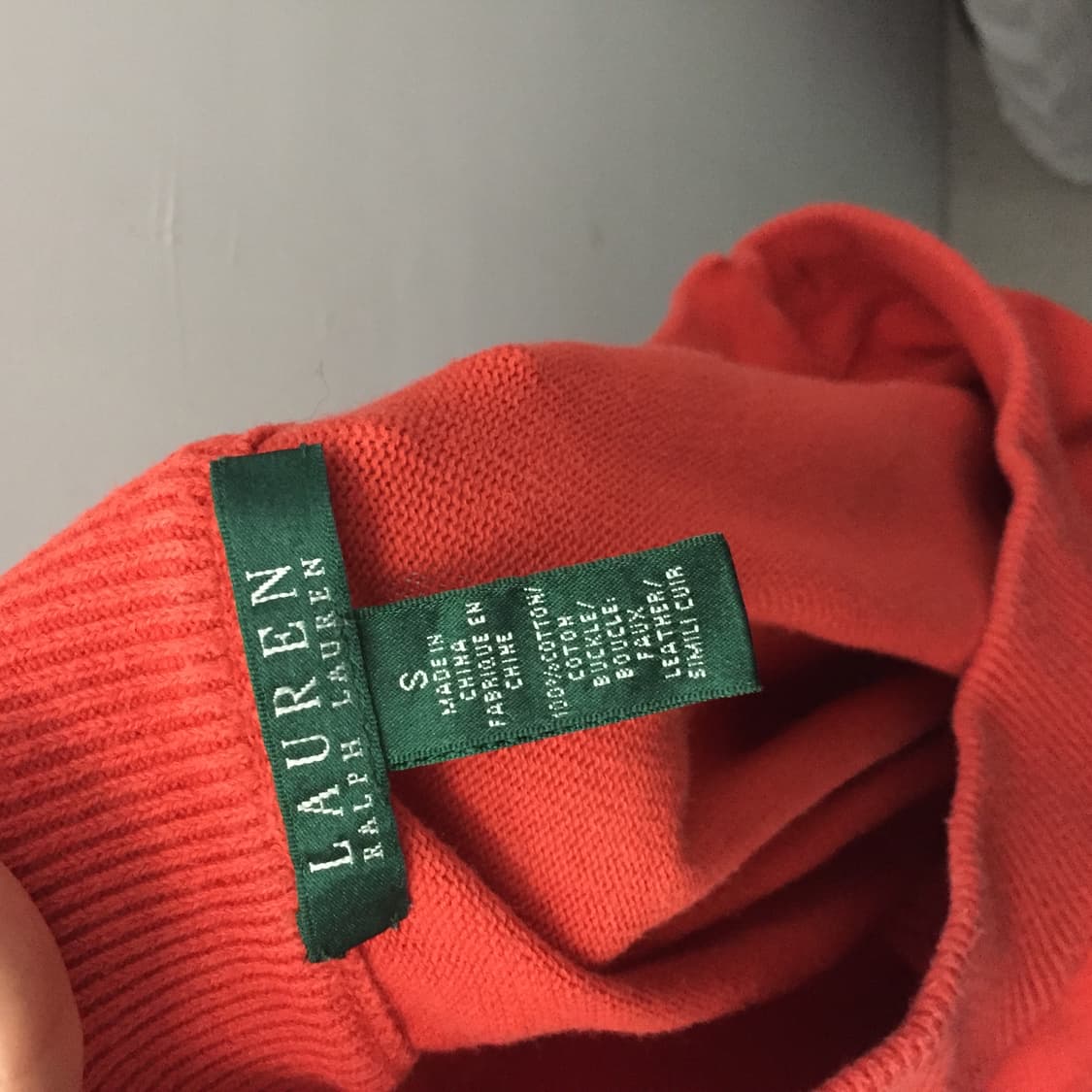 Polo 폴로랄프로렌 하구미 오렌지 버클 오프숄더 니트 상품이미지4