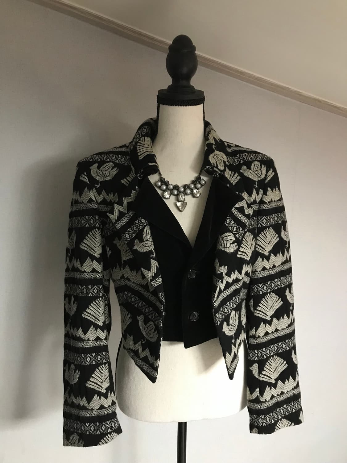 Layered Jacquard Spencer Jacket 상품이미지1