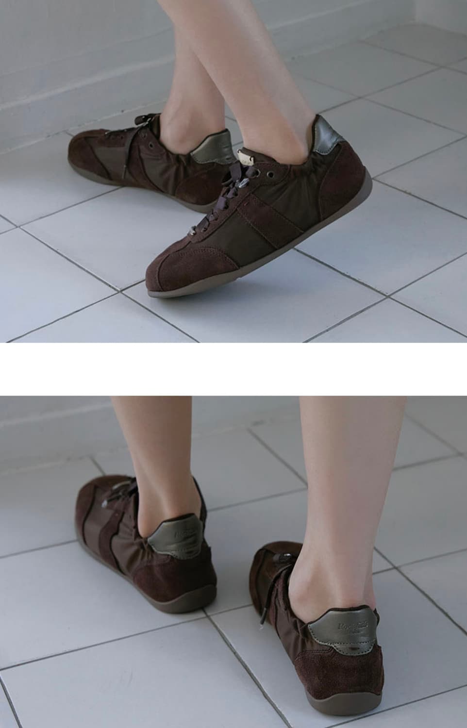 락피쉬웨더웨어 스크런치 플랫 스니커즈 브라운 230 상품이미지2