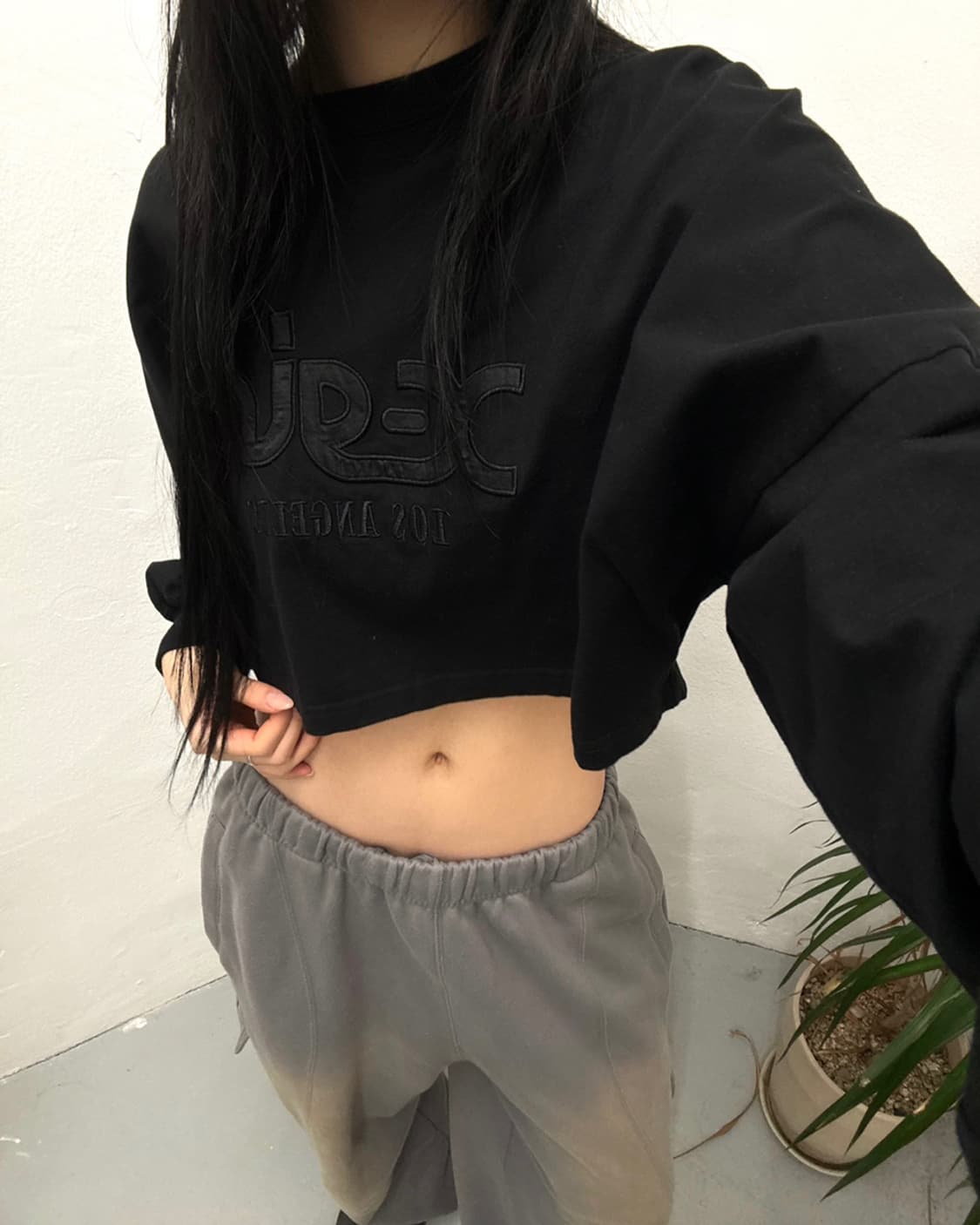 엑스걸 X-girl Satin Patch L/S Wide Tee 상품이미지1