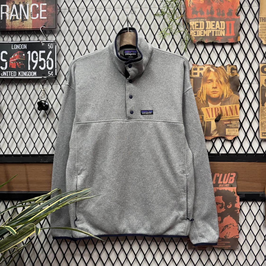 파타고니아 베터 스웨터 1/4 스냅티 하프 버튼업 포인트 그레이 상품이미지1