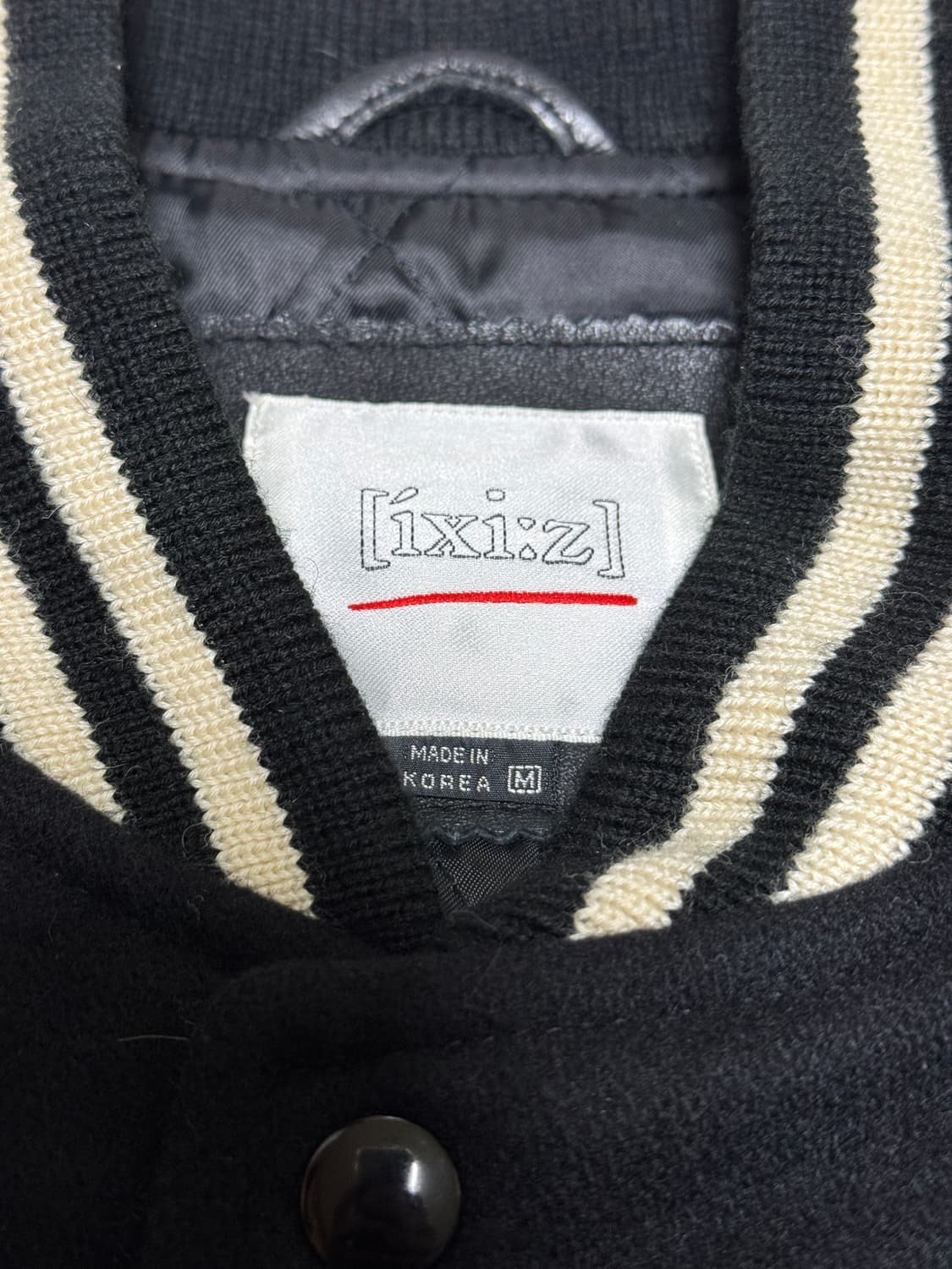 [ixi:z] 블랙 바시티 자켓 상품이미지3