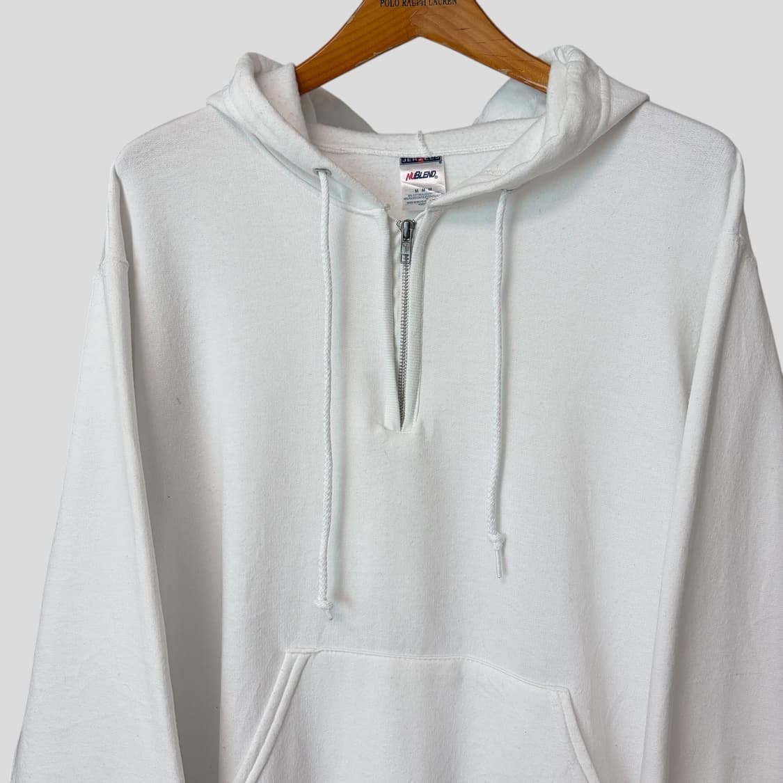 (M)빈티지 Jerzees 저지스 블랭크 하프집업 스웨트 후드티셔츠 상품이미지2
