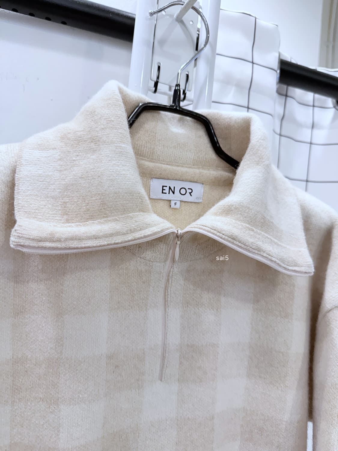 엔오르 울 캐시미어 니트 하프집업 상품이미지3