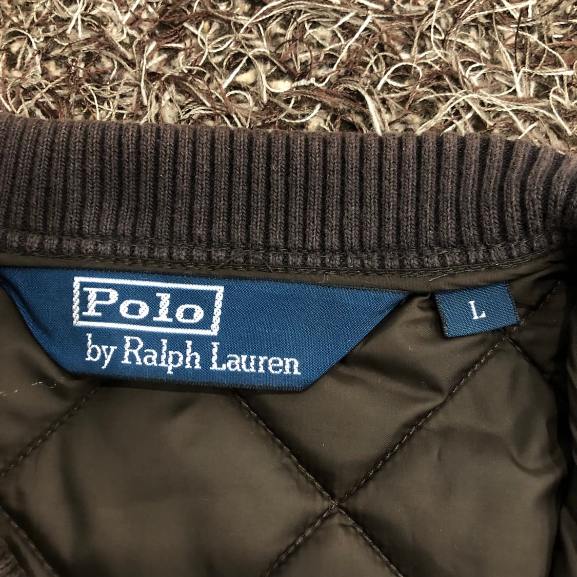 폴로 랄프로렌 소가죽 스웨이드 패치 투웨이 퀄팅 조끼 베스트 상품이미지5