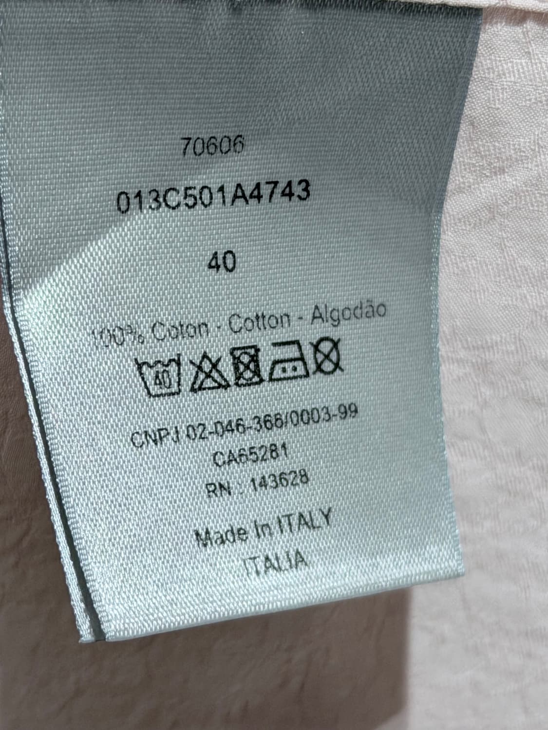 (A+/40) / 디올 오블리크 코튼 셔츠 상품이미지6