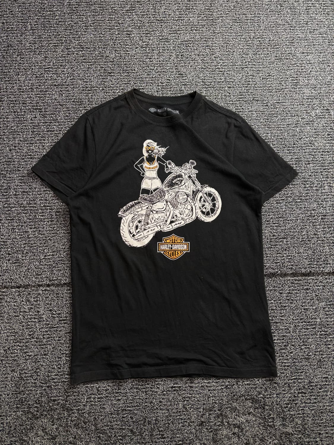 할리데이비슨 핀업걸 빅로고 박시핏 반팔티 2892 상품이미지2