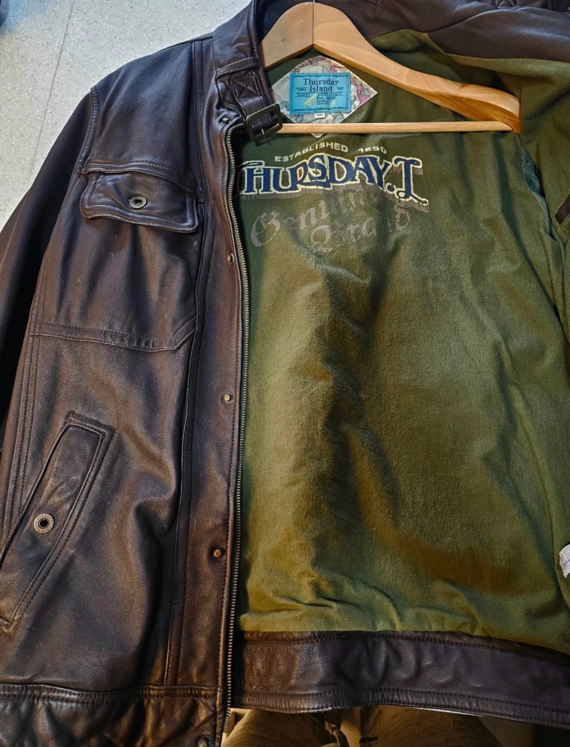 천연양가죽 100%  레더자켓 L 100~105 상품이미지2