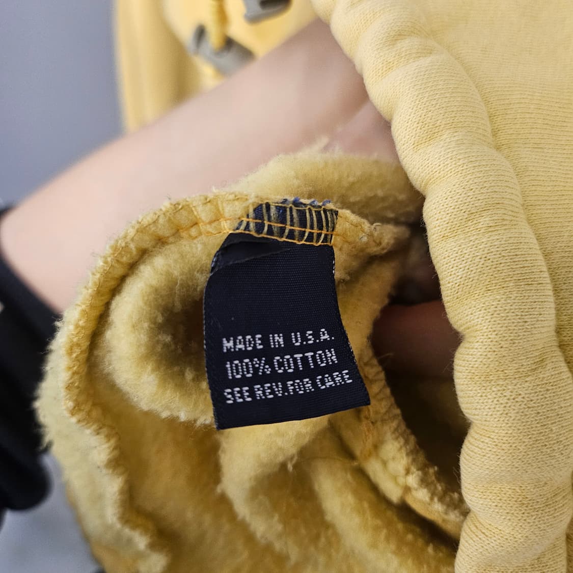 폴로랄프로렌 기모 후드집업 옐로우 상품이미지6