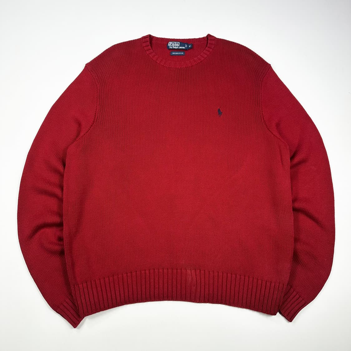 폴로 랄프로렌 포니 레드 케이블 니트 (XL) 상품이미지2