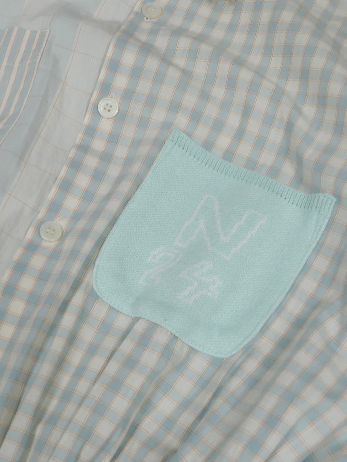 Ne-net pocket mix shirt dress 상품이미지3
